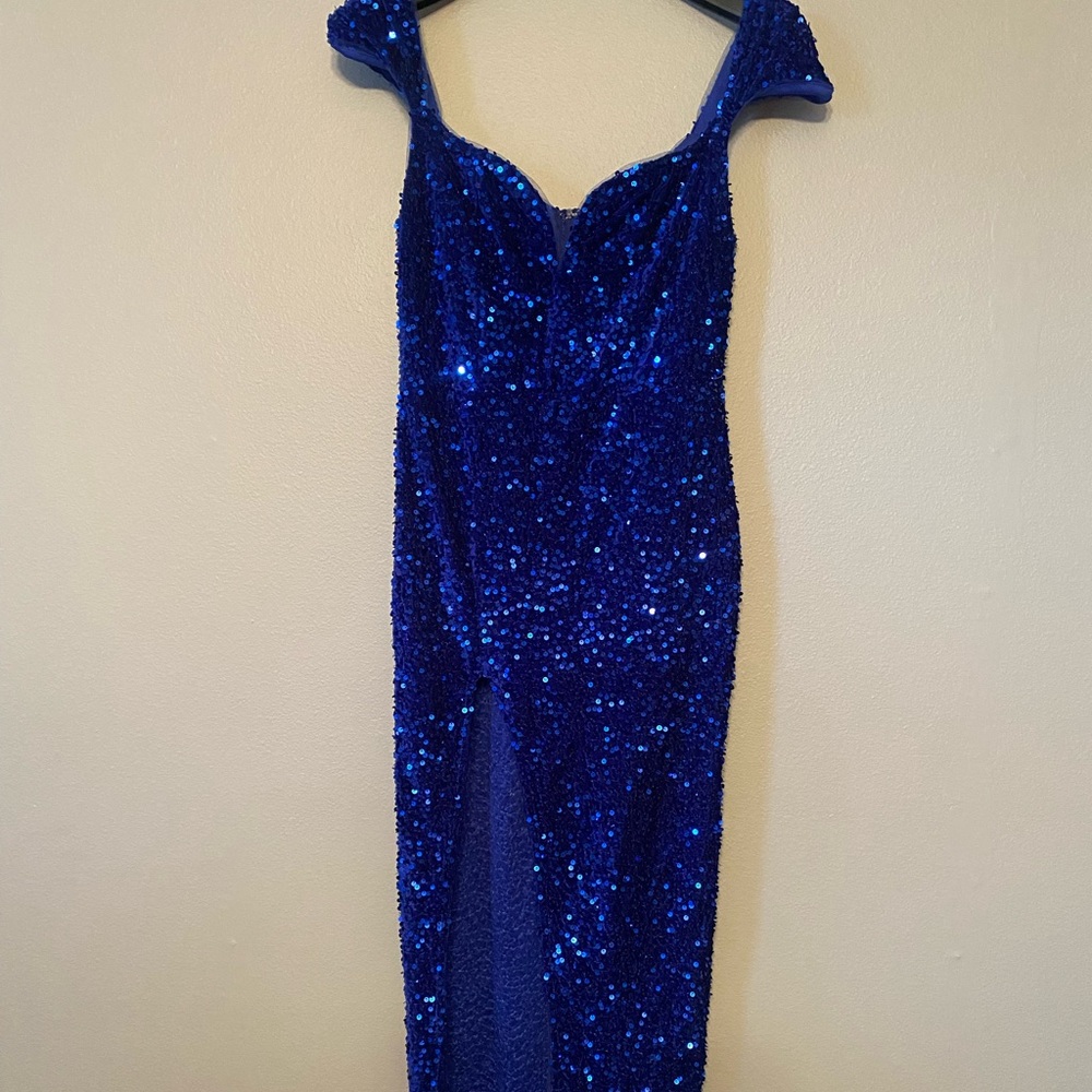 Royal blue gown
